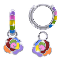 Ювелирные украшения - Сережки с подвесами UMa&UMi Розочка цветная (0010000015959)