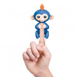 Фигурки животных - Интерактивная ручная обезьянка Wow Wee Голубая (W3700/37030)