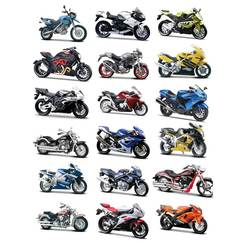 Автомодели - Maisto Модели мотоциклов (1 18) Honda Suzuki Kawasaki в ассорт. (12 вид.х2) (39300-01)