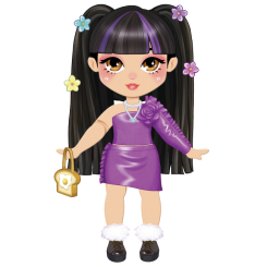 Куклы - Игровой набор Barbie Стикки Стайл Куколка брюнетка (JMV91/1)