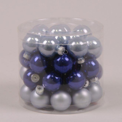 Аксесуари для свят - Кульки скляні Flora D-3 см. 45шт(44546) (MR35679)