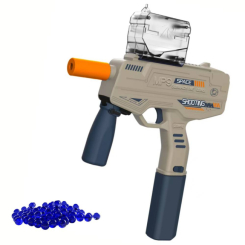 Стрелковое оружие - Детский Игрушечный Гель Бластер Пистолет с Орбизами Автоматический на Аккумуляторе BB МР9 Бежевый (691)
