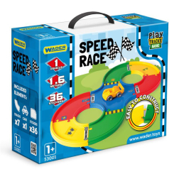 Паркинги и гаражи - Игровой набор Wader Play Tracks Basic Скоростная гонка (53001)