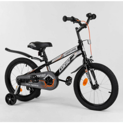 Велосипеды - Велосипед CORSO 16" (собран на 75%) Black/Orange (101963)