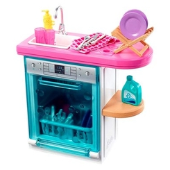 Меблі та будинки для ляльок - Набір Barbie Посудомийна машина (FXG33/FXG35)