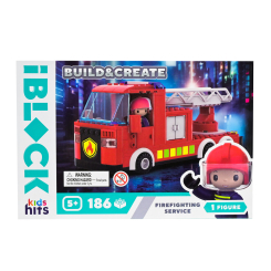 Конструктори з унікальними деталями - Конструктор IBLOCK Build & create Firefighting service 186 деталей (KH17/001/3)