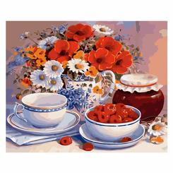 Товары для рисования - Картина по номерам Букет Приглашение на чай Идейка (КН2029)
