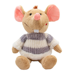 М'які тварини - М'яка іграшка Devilon Мишка в светрі з сірими смужками 29 см (M1810029B 2) (M1810029B-2)