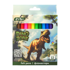 Фломастеры ZiBi Kids line Dino 12 цветов (ZB.2825)
