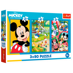 Пазлы - Пазлы Trefl Mickey and friends Команда Микки Мауса 3 в 1 (34887)
