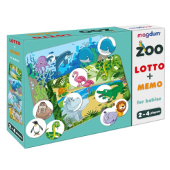 Настільні ігри - Дитяча настільна гра "Лото + мемо Зоопарк" Magdum ME5032-21 EN (29262)