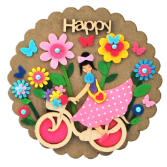 Набори для творчості - Набір для творчості Apli Krapli Аплікація з фетру Happy (4820198700904)