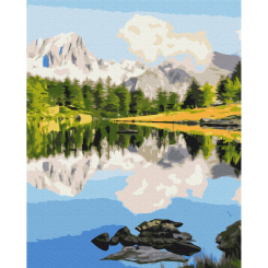 Товари для малювання - Картина за номерами Brushme Гірське дзеркало (BS52563)