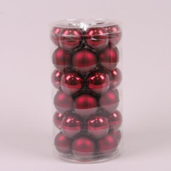 Аксесуари для свят - Кульки скляні Flora D-3,8 см. 36 шт(44571) (MR35708)