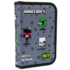 Пеналы и кошельки - ​Пенал Yes HP-04 Minecraft Reality твердый одинарный с двумя клапанами (533744)