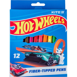 Канцтовары - Набор фломастеров Kite Hot Wheels 12 цветов (HW24-447)