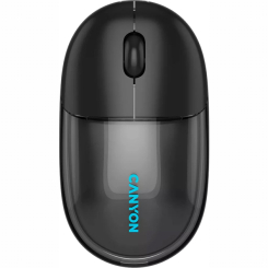 Клавіатура і миші - Мишка Canyon OnClick 24 Dual-mode Silent Bluetooth/Wireless Transparent/Black (CNS-CMSW24B)