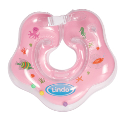 Для пляжу і плавання - Коло надувне Lindo для купання немовлят рожеве (8914927015592)