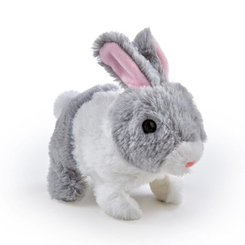 Мягкие животные - Интерактивная игрушка Addo Кролик маленький бело-серый (315-11161-B)
