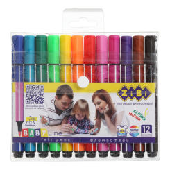 Фломастеры ZiBi Baby line Jumbo 12 цветов (ZB.2807)