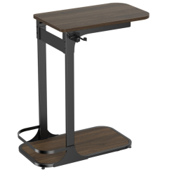Мебель для геймеров - Приставной столик OfficePro Dark wood black с держателем для гарнитуры (SD137DW)