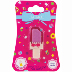Косметика - Блиск для губ Lukky Ice-cream Фуксія зі смаком полуничного морозива (T25395)