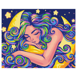 Товари для малювання - Картина за номерами Brushme Неоновий сон (BS53865) Товари для малювання - Картина за номерами Brushme Неоновий сон (BS53865)