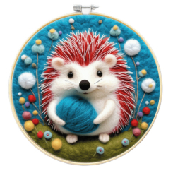 Наборы для творчества - Набор для валяния картины из шерсти Brushme Тепло в лапках (EFL009)