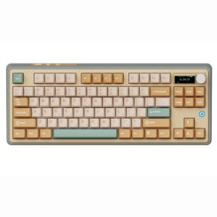 Клавіатура і миші - ​​Клавіатура Ajazz AK870 Jasmine Switch Yellow RGB With Screen (AK870-JS-YWG)