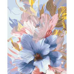 Товари для малювання - Картина за номерами Art Craft Ніжний гібіскус з металізованими фарбами 40 х 50 см (13081-AC)