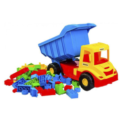 Машинки для малюків - Машинка Вантажівка з конструктором Wader Multi truck (39221)