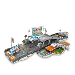 Автотреки, паркинги и гаражи - Игровой набор Lunatik Авто трансформер Медик (LNK-RTM5667)