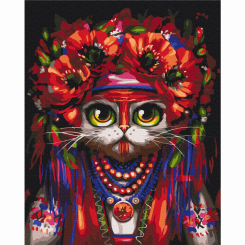 Товари для малювання - Картина за номерами Brushme Киця Мотанка (BS53461)