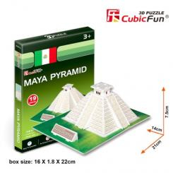 3D-пазли - Тривимірна головоломка-конструктор CubicFun Піраміда Майя (S3011h)