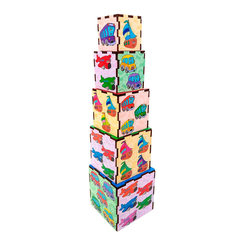 Развивающие игрушки - Кубики-пирамидки Ань-Янь Транспорт (ПСД012) (4823720032368)