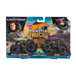 Автомоделі - Ігровий набір Hot Wheels Monster Trucks Buzz lightyear vs Zurg (FYJ64/HNX24)