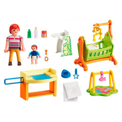 Конструктори з унікальними деталями - Конструктор Playmobil Dollhouse Дитяча кімната з колискою (5304) (4008789053046)