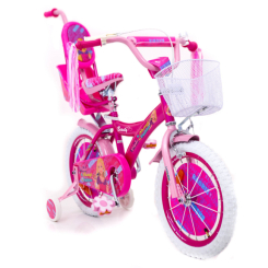 Велосипеди - Велосипед Rueda BARBIE-16 БАРБІ Рожевий з кошиком та батьківською ручкою (758048016)