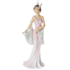 Аксесуари для свят - Фігурка-підвіска BonaDi Мадмуазель 15 см Білий з рожевим (707-514) (MR62790)