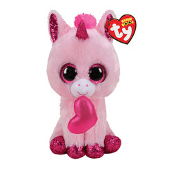 Мягкие животные - Мягкая игрушка TY Beanie Boo's Розовый единорог Дарлин 15 см (36685)