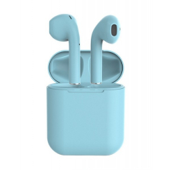 Портативні колонки та навушники - Бездротові Bluetooth навушники вкладиші з вбудованим чіпом JL D8 Inpods 12 TWS Сині (267)