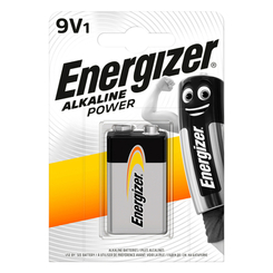 Аккумуляторы и батарейки - Батарейка Energizer 9V Alkaline power 1 шт (7638900297409)