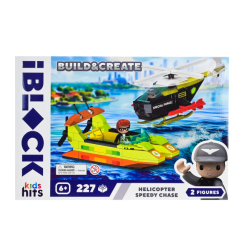 Конструкторы с уникальными деталями - Конструктор IBLOCK Junior Kids hits Build & create Helicopter speedy chase (KH42/004/1)