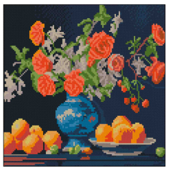 Мозаика - Алмазная мозаика Strateg Апельсины и цветы (4823113899004)