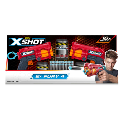 Помпова зброя - Бластер X-Shot Red Excel fury 4 2 PK (36329R)