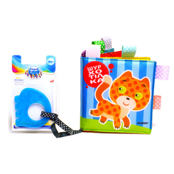 Розвивальні іграшки - М'яка книга Книжковий хмарочос Шурхотілка Котик (3785)