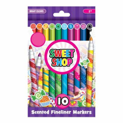 Канцтовари - Набір ароматних маркерів Sweet Shop Тонкі лініі 10 кольорів (50077)