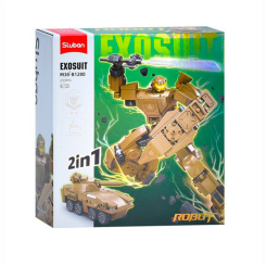 Конструктори з унікальними деталями - Конструктор Sluban Робот-танк 233 деталей (M38-B1280)