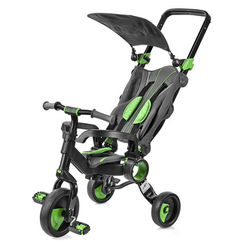Велосипеды и беговелы - Велосипед Galileo Strollcycle трёхколёсный чёрный с зелёным (GB-1002-G)