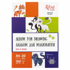 Канцтовари - Альбом для малювання ROSA Kids Cats 20 аркушів (8131803)